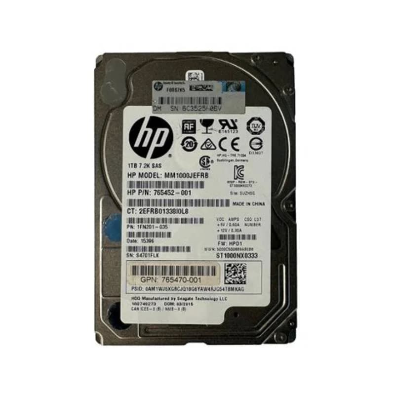 HPE 1TB 12G SAS 7.2K 2.5in 512e**Shipping New Sealed Spares**, Жёсткий диск, Serial Attached SCSI (SAS) (765452-001)
