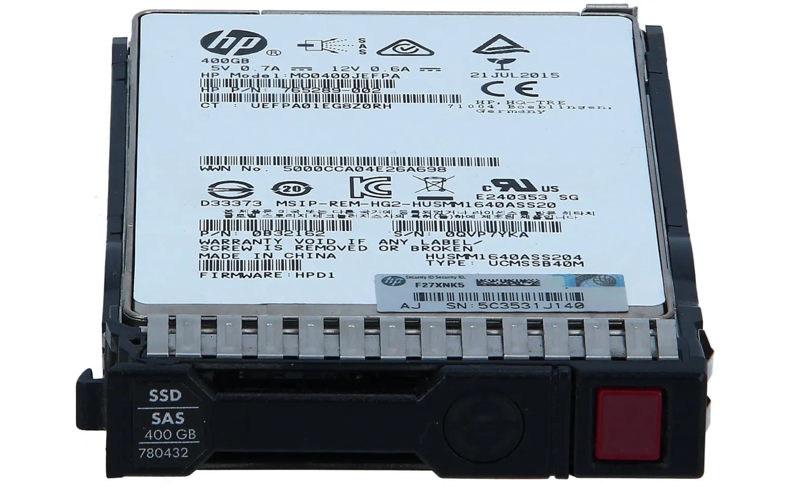 HP 400GB 12G SAS ME 2.5in EM SC H2 SSD (779168-B21)