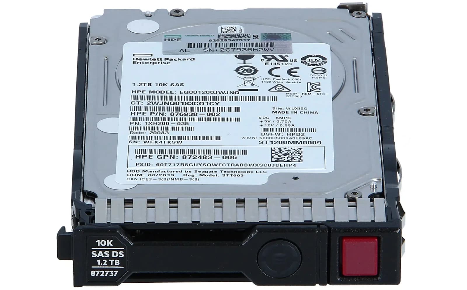 HP 1.2TB 12G SAS 10K 2.5in SC ENT HDD (781518-B21)