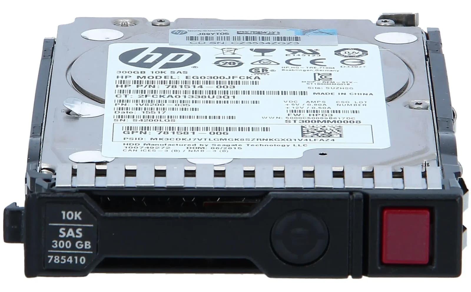 HP 300GB 12G SAS 10K 2.5in SC ENT HDD (785067-B21)