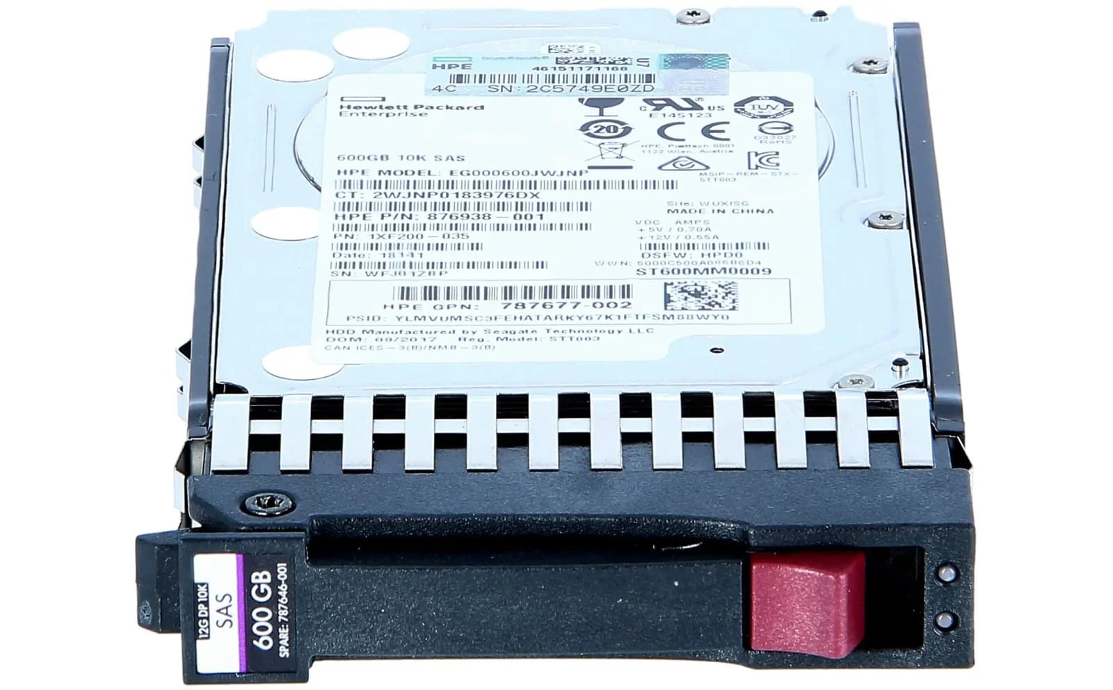 HPE SPS-DRV MSA 600GB 12G 10K 2, Жёсткий диск, Serial Attached SCSI (SAS) (787646-001)