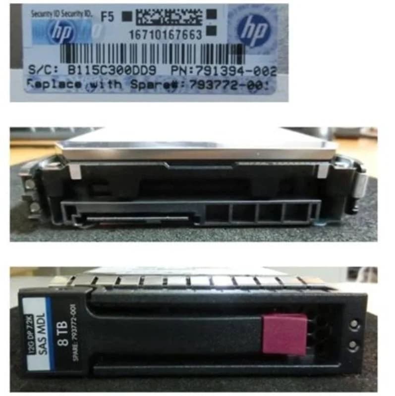 HPE SV3000 8TB SAS 12G 7.2K LFF 512e HDD, sərt disk, Serial Attached SCSI (SAS) (791394-002)