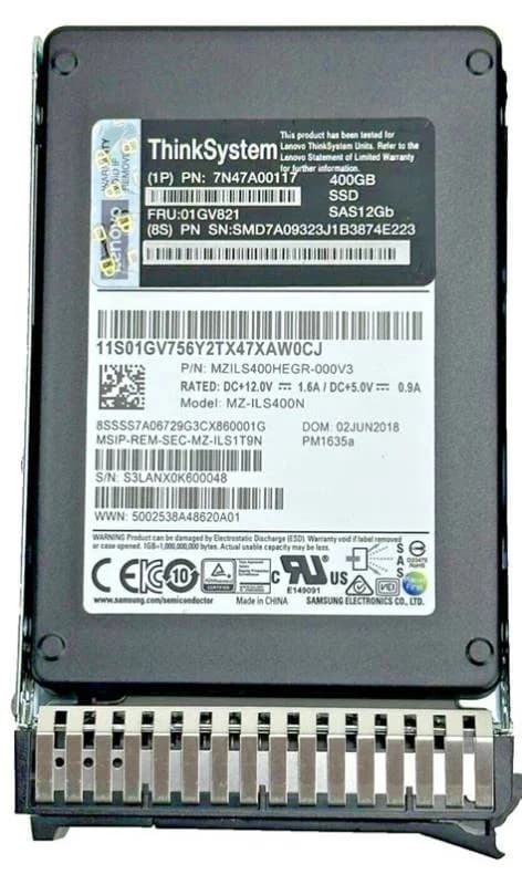 Lenovo PM1635a Mainstream, 400 GB SSD, Hot-Swap, 2.5" (6.4 cm) (7N47A00117)