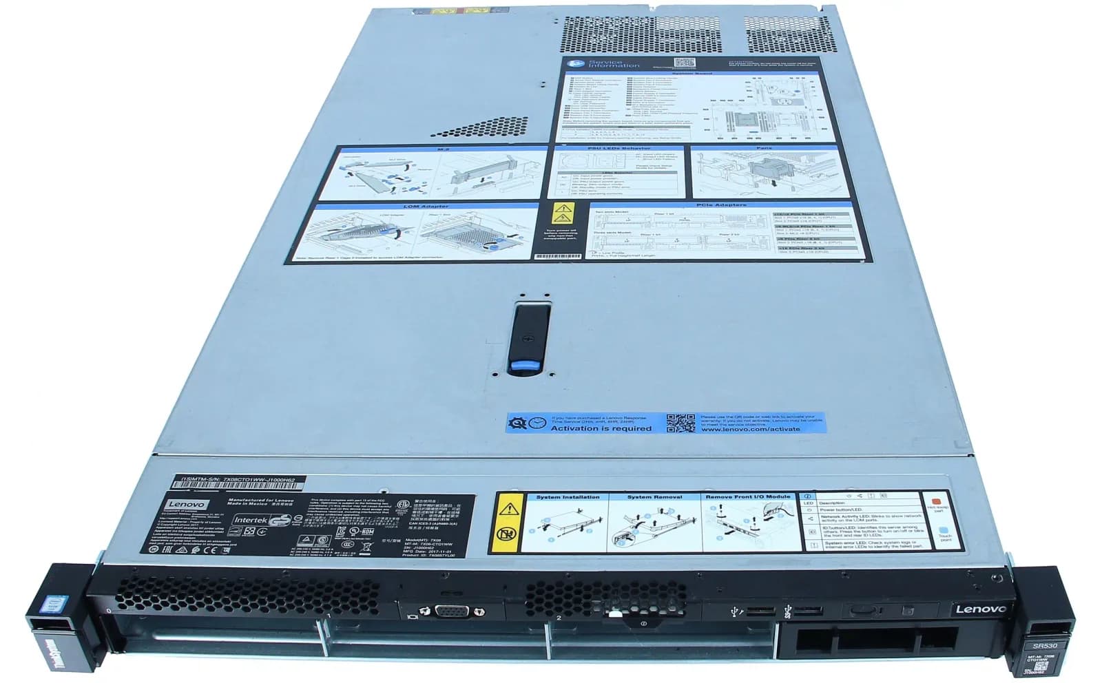 Lenovo ThinkSystem SR530 7X08, Сервер, rack-mountable, 1U, 2-way, no CPU, RAM 0 GB, no HDD, Matrox G200, GigE, no OS, Монитор: none, CTO (7X08CTO1WW)