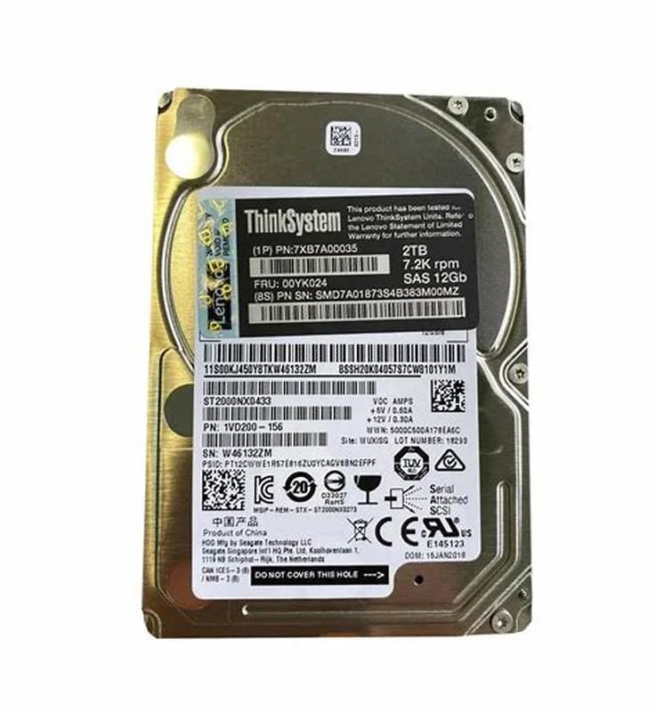 Lenovo ThinkSystem, Жёсткий диск, 2 TB, Hot-Swap, 2.5" (6.4 cm) (7XB7A00035)