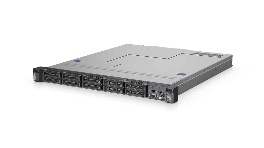 Lenovo ThinkSystem SR250, Server, rack-mountable, 1U, 1-way, 1 x Xeon E-2276G / 3.8 GHz, RAM 16 GB, SATA, hot-swap 2.5" bay(s), no HDD (7Y51A07DEA)