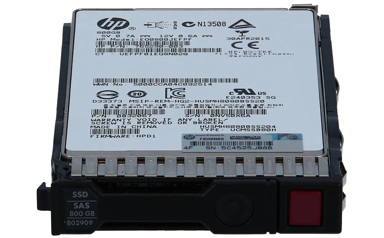 HP 800GB 12G SAS Write Intensive SFF 2.5-in SC 3yr Wty Solid State Drive (802586-B21)