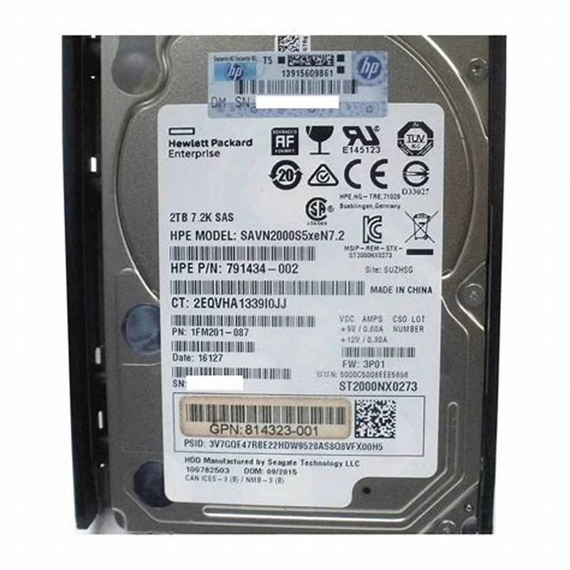 HPE Spare SPS-DRV 2TB HDD 12GSAS 7.2KSFF SS8000 SG (814668-001), Жёсткий диск, Serial Attached SCSI (SAS) (814668-001)
