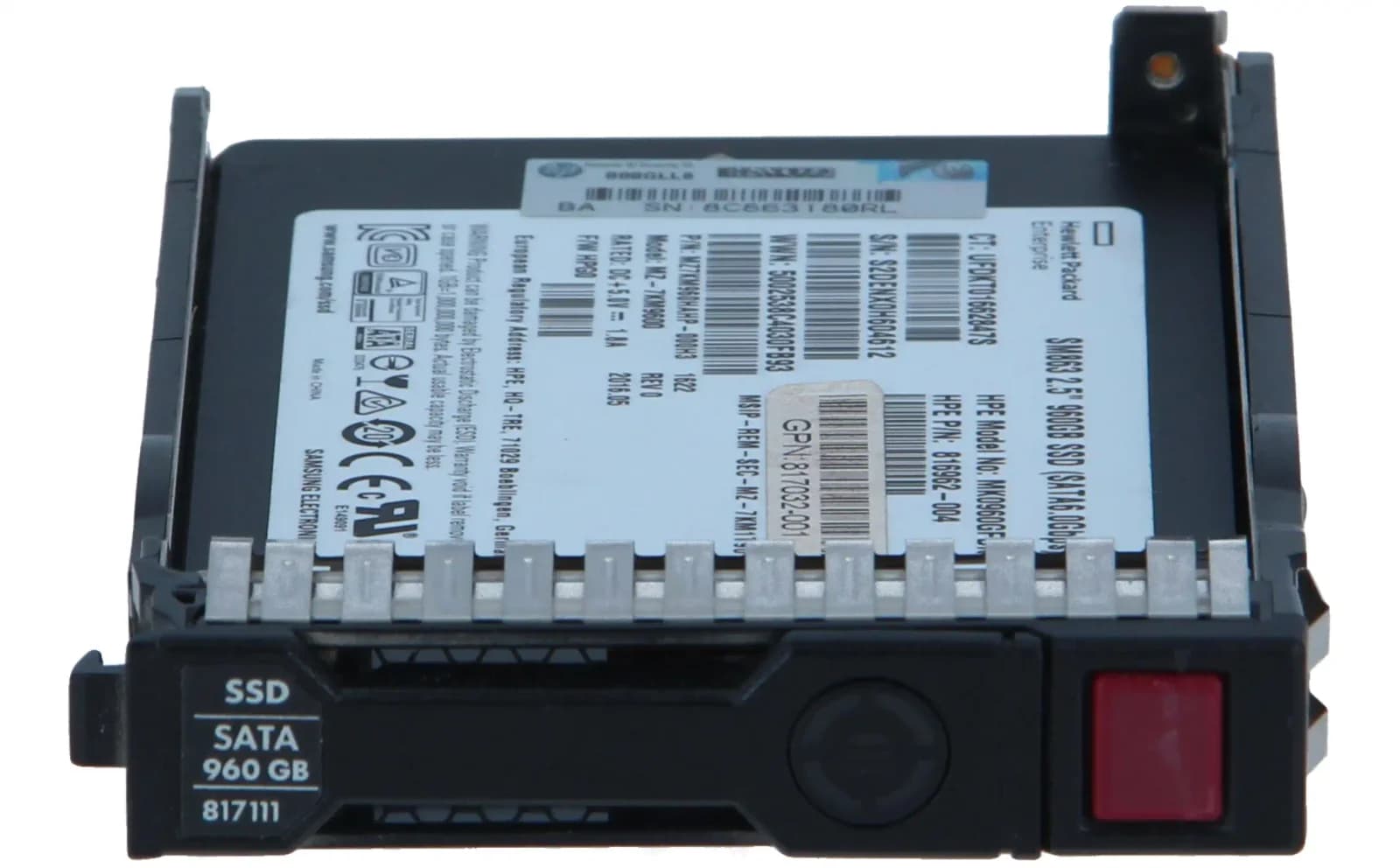 HP 960GB 6G SATA Mixed Use-3 SFF 2.5-in SC 3yr Wty Solid State Drive (816995-B21)