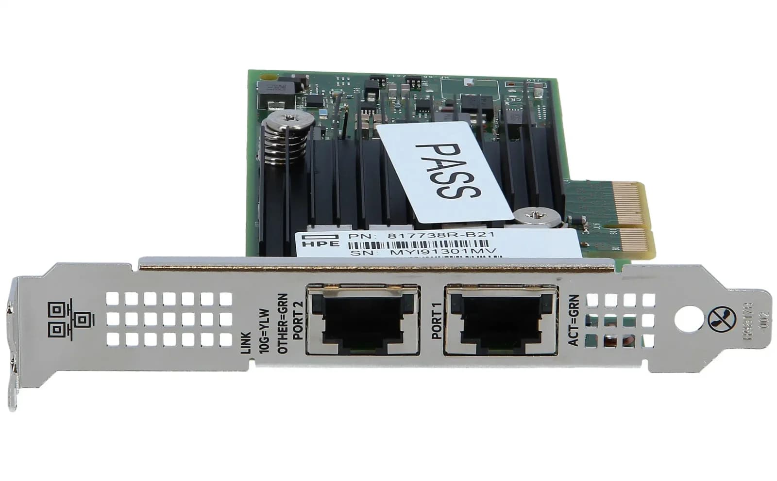 HPE HP Enterprise 562T, Сетевой адаптер, PCIe 3.0 x4, 10Gb Ethernet x 2 (817738-B21)