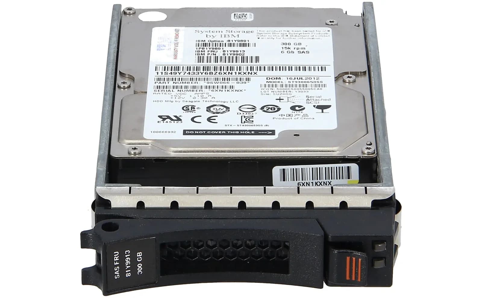 IBM 300GB 2.5in 15K 6Gb SAS HDD (81Y9891)