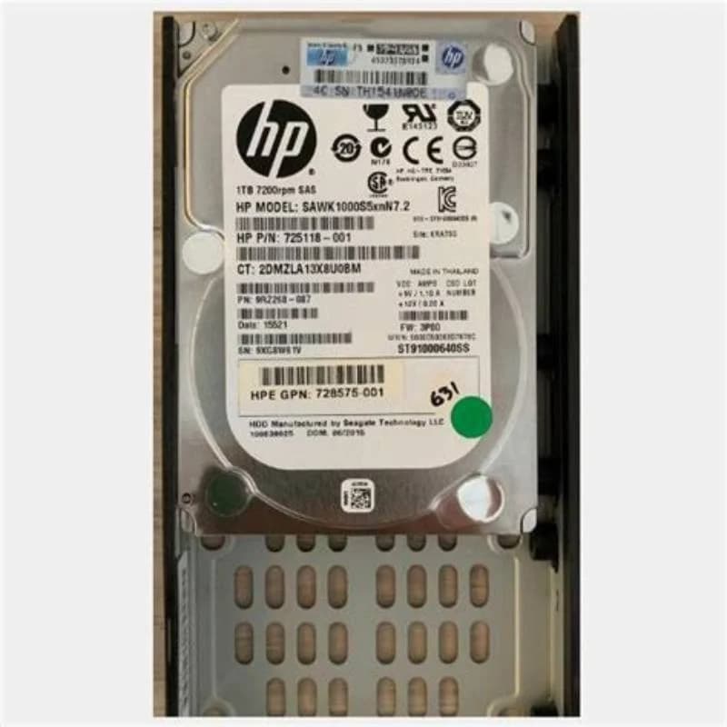 HPE HP Enterprise Spare SPS-DRV 1TB HDD SAS 7.2K SFF SS7000 SG, Жёсткий диск, Serial Attached SCSI (SAS) (826013-001)