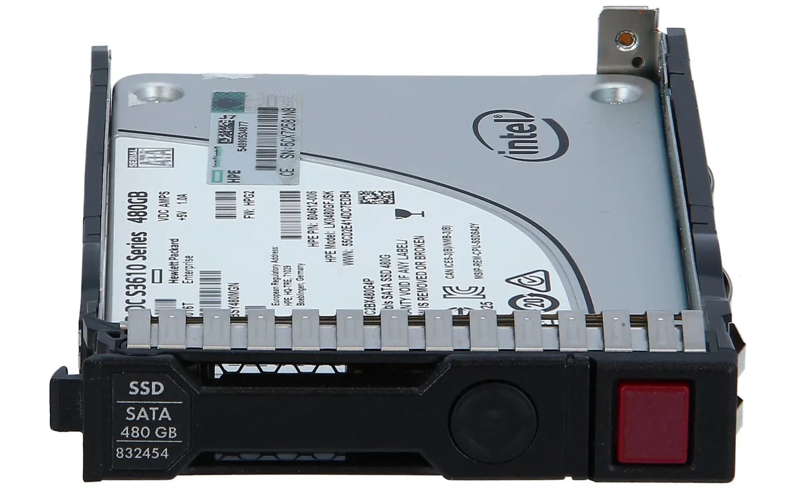 HPE HP Enterprise Mixed Use-2, 480 GB SSD, Hot-Swap, 2.5" SFF (6.4 cm SFF) (832454-001)