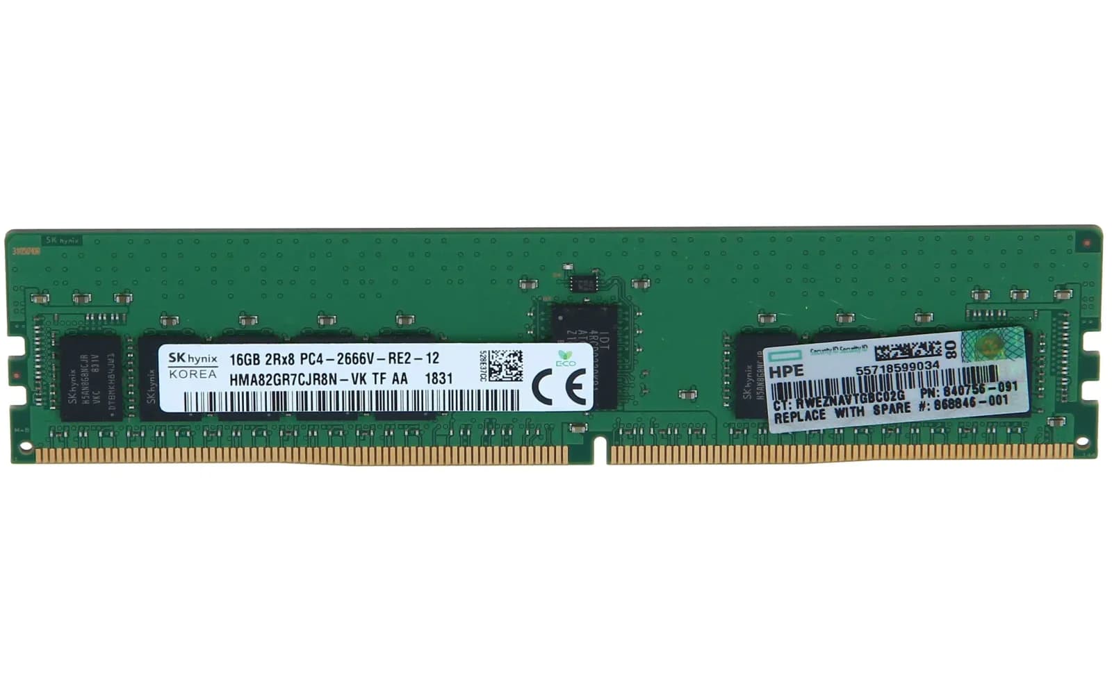 HPE 16 GB, DDR4, 2.666 MHz, DIMM, 1 (840756-191)