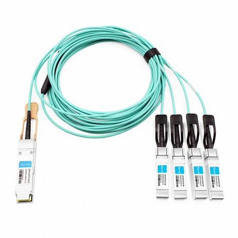 HPE Active Optical Cable, 25GBase-AOC direct attach cable, QSFP28 to SFP28, 15 m, fibre optic, active (845424-B21)