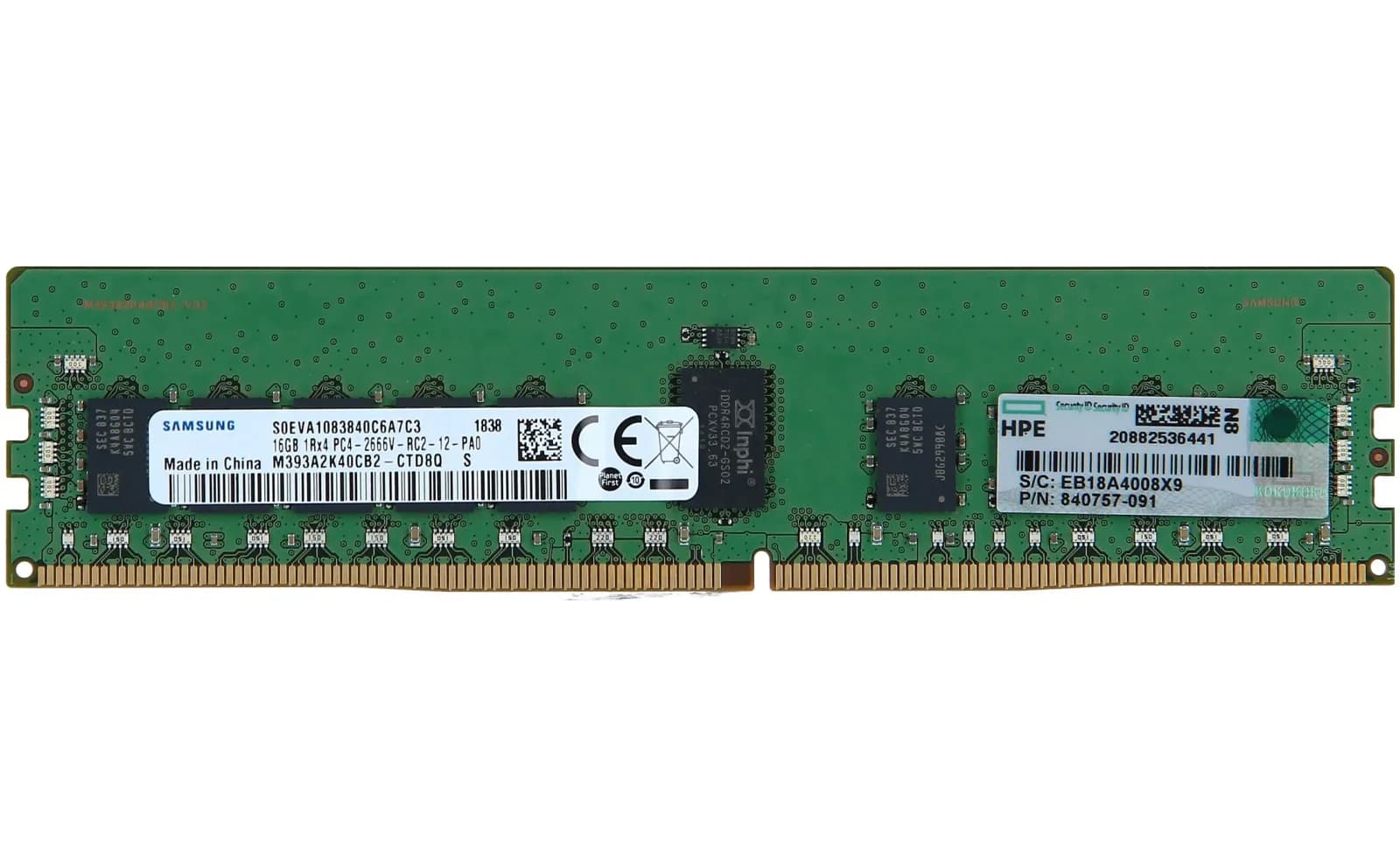 HPE HP Enterprise DDR4, 16 GB, DIMM 288-PIN, 2666 MHz / PC4-21300 (850880-001)