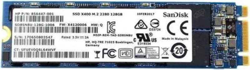 HP SanDisk X400, 128 GB SSD, внутренний, M.2 2280 (856447-001)