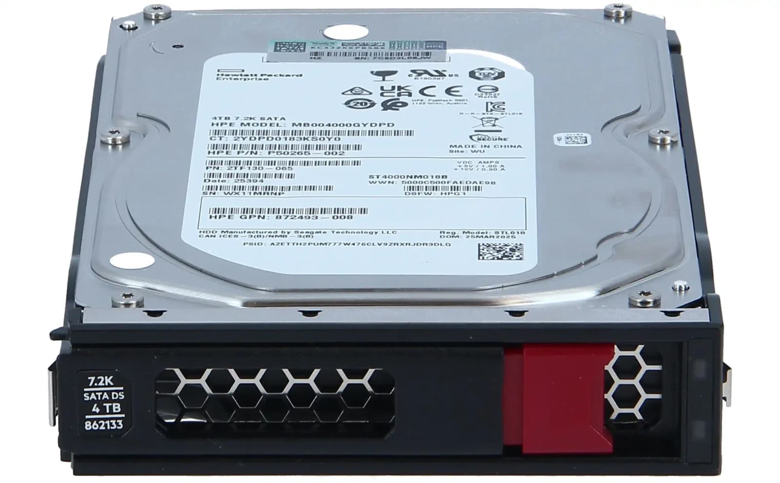 HPE Midline 3,5" SATA 4.000 GB, Жёсткий диск, 7.200 rpm, Intern (861683-B21)