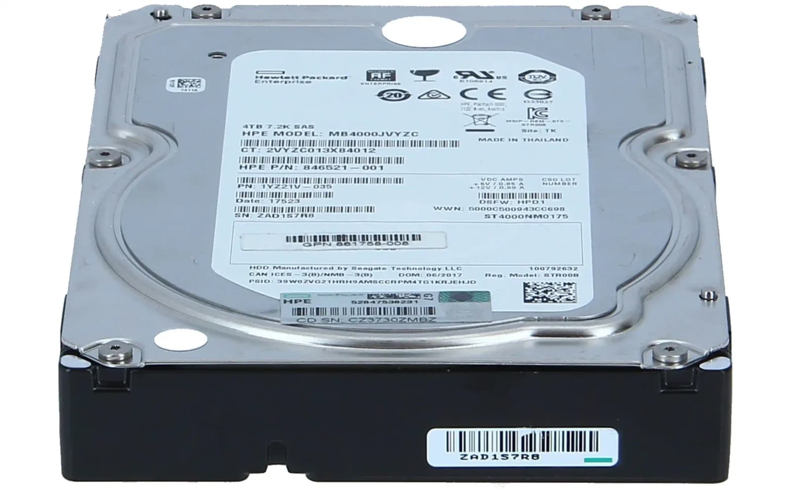 HPE Midline, sərt disk, 4 TB, Hot-Swap, 3.5" LFF Low Profile (8.9 cm LFF Low Profile) (861748-B21)