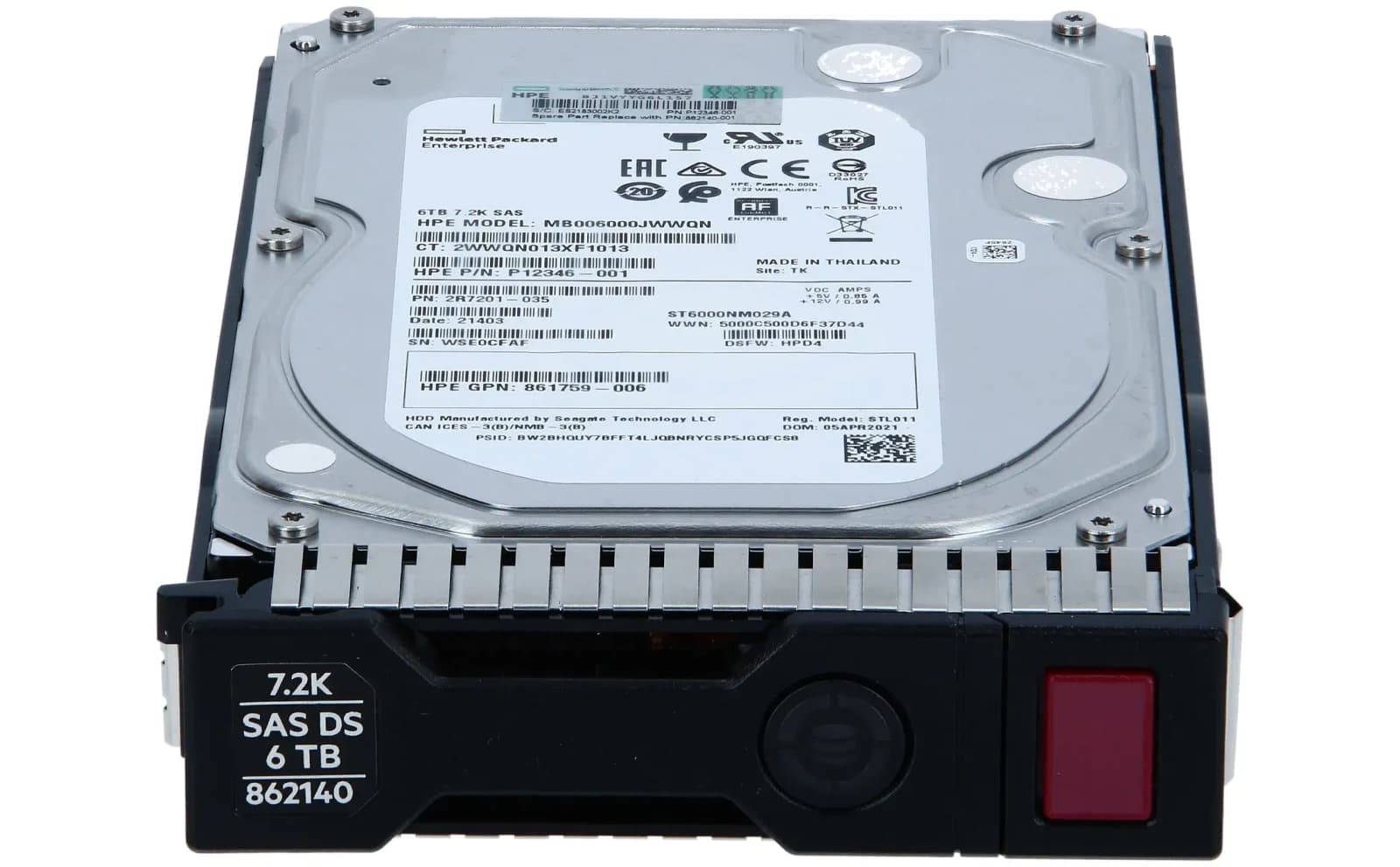 HPE 6TB SAS 7.2K LFF SC 512e DS HDD, sərt disk, Serial Attached SCSI (SAS) (861754-B21)