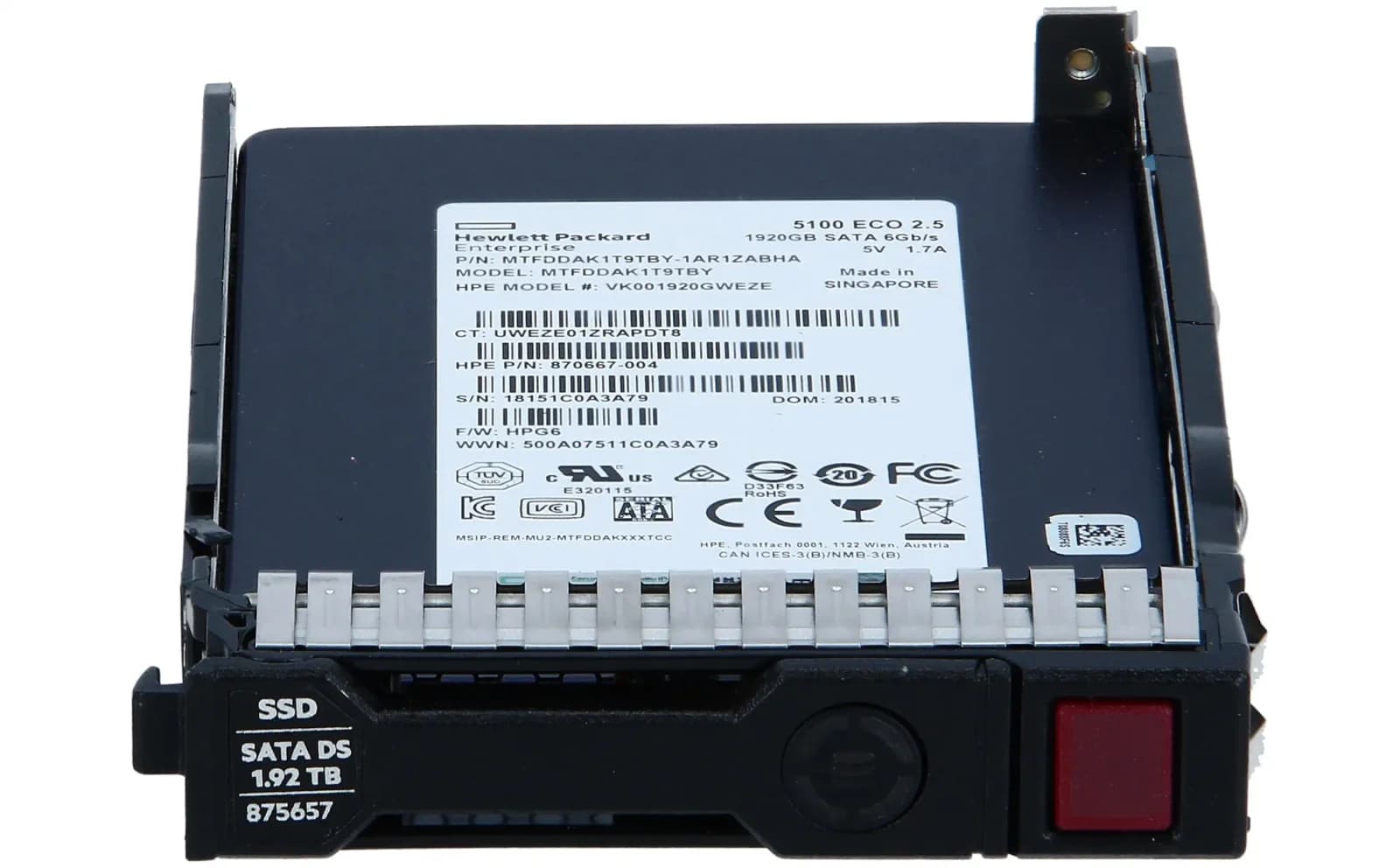 HP 240GB SATA 6G RI SFF SC MV SSD (870667-001)