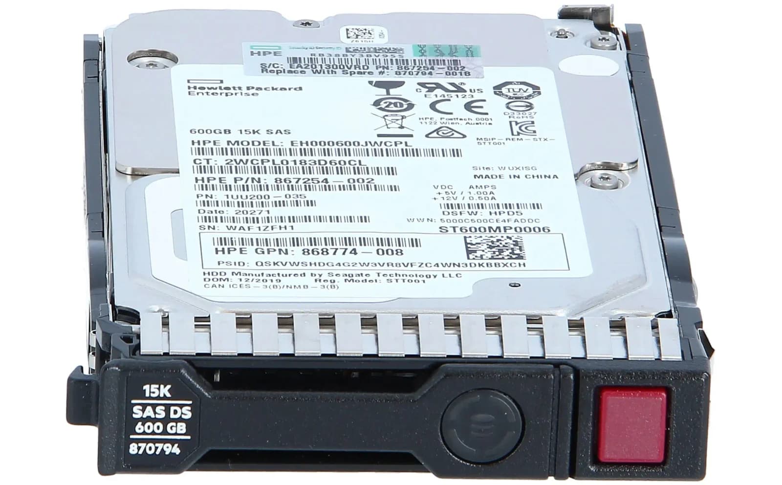 HPE HP Enterprise Enterprise, sərt disk, 600 GB, Hot-Swap, 2.5" SFF (6.4 cm SFF) (870794-001)