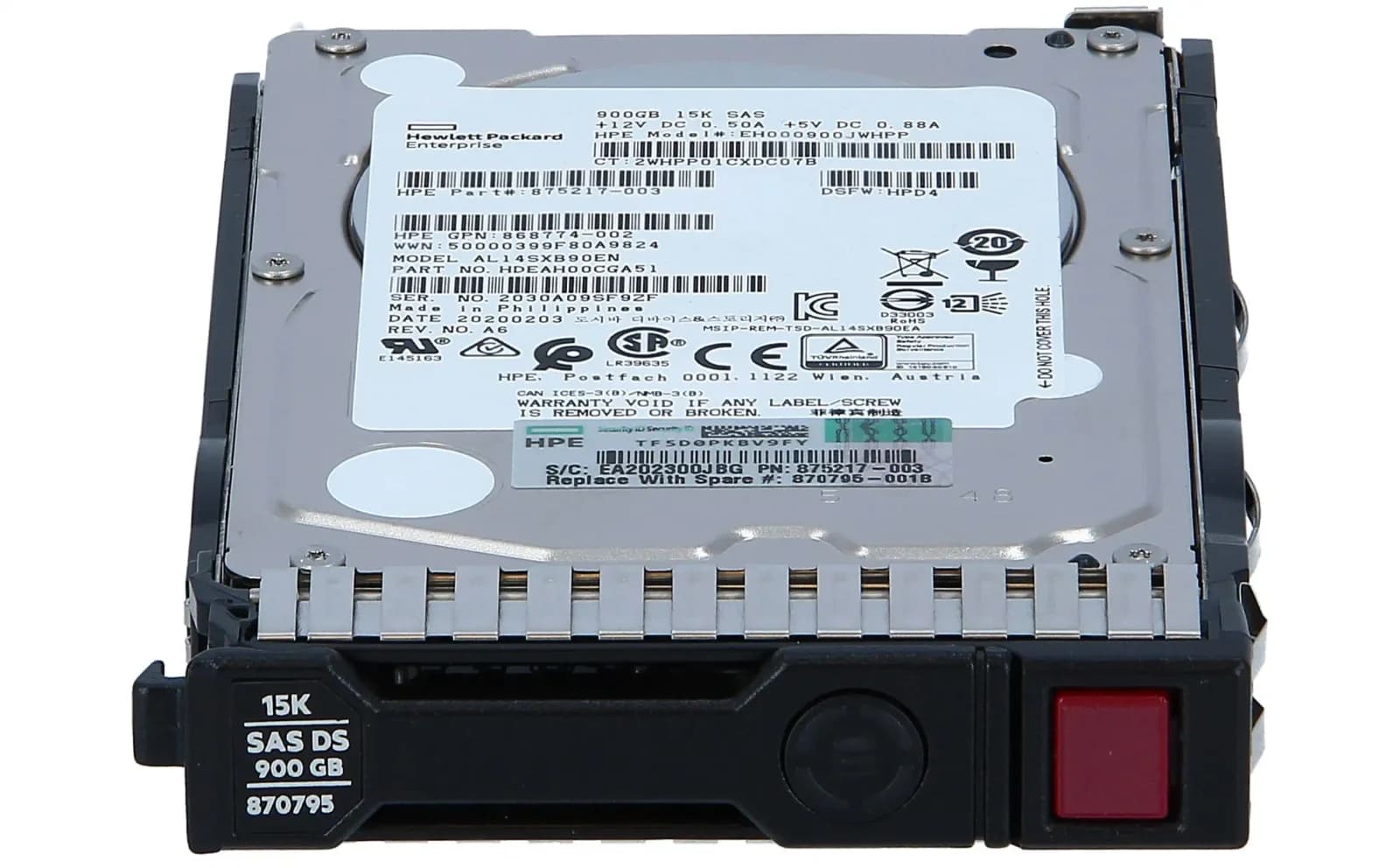 HPE HP Enterprise Enterprise, sərt disk, 900 GB, Hot-Swap, 2.5" SFF (6.4 cm SFF) (870795-001)