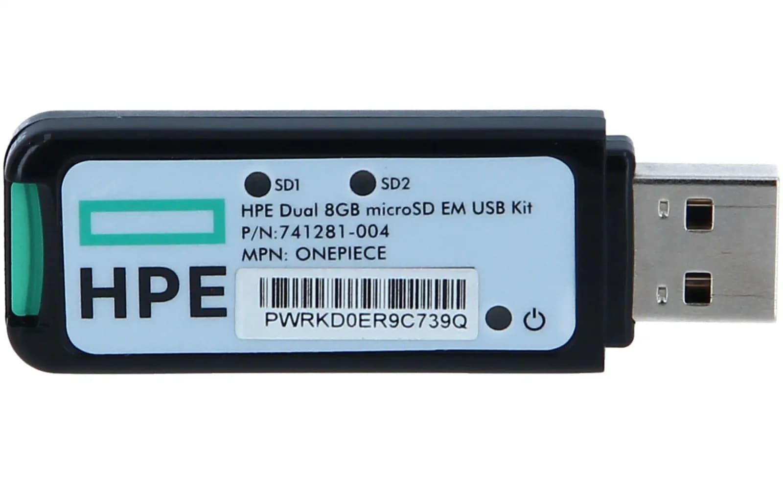 HP 8GB Dual Micro SD Flash USB Dongle Key V3 (870891-001)