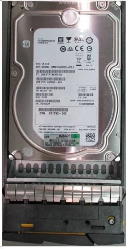 HPE HDD 6TB SAS 6G 7200rpm LFF SS7000 SG, sərt disk, Serial Attached SCSI (SAS) (871860-001)