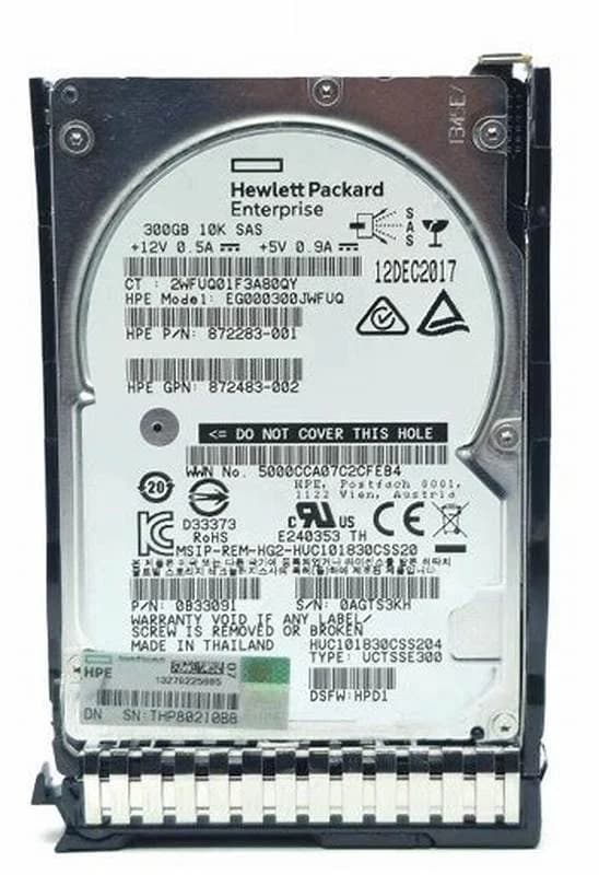 HPE HDD 300GB 10Krpm SAS SFF, sərt disk, Serial Attached SCSI (SAS) (872283-001)