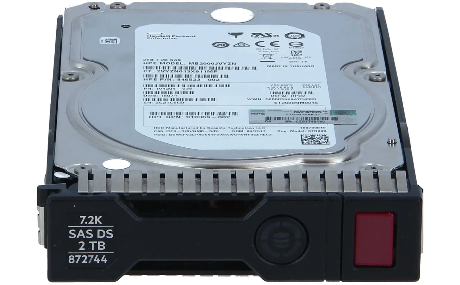 HPE HP Enterprise Midline, Жёсткий диск, 2 TB, Hot-Swap, 3.5" LFF (8.9 cm LFF) (872485-B21)