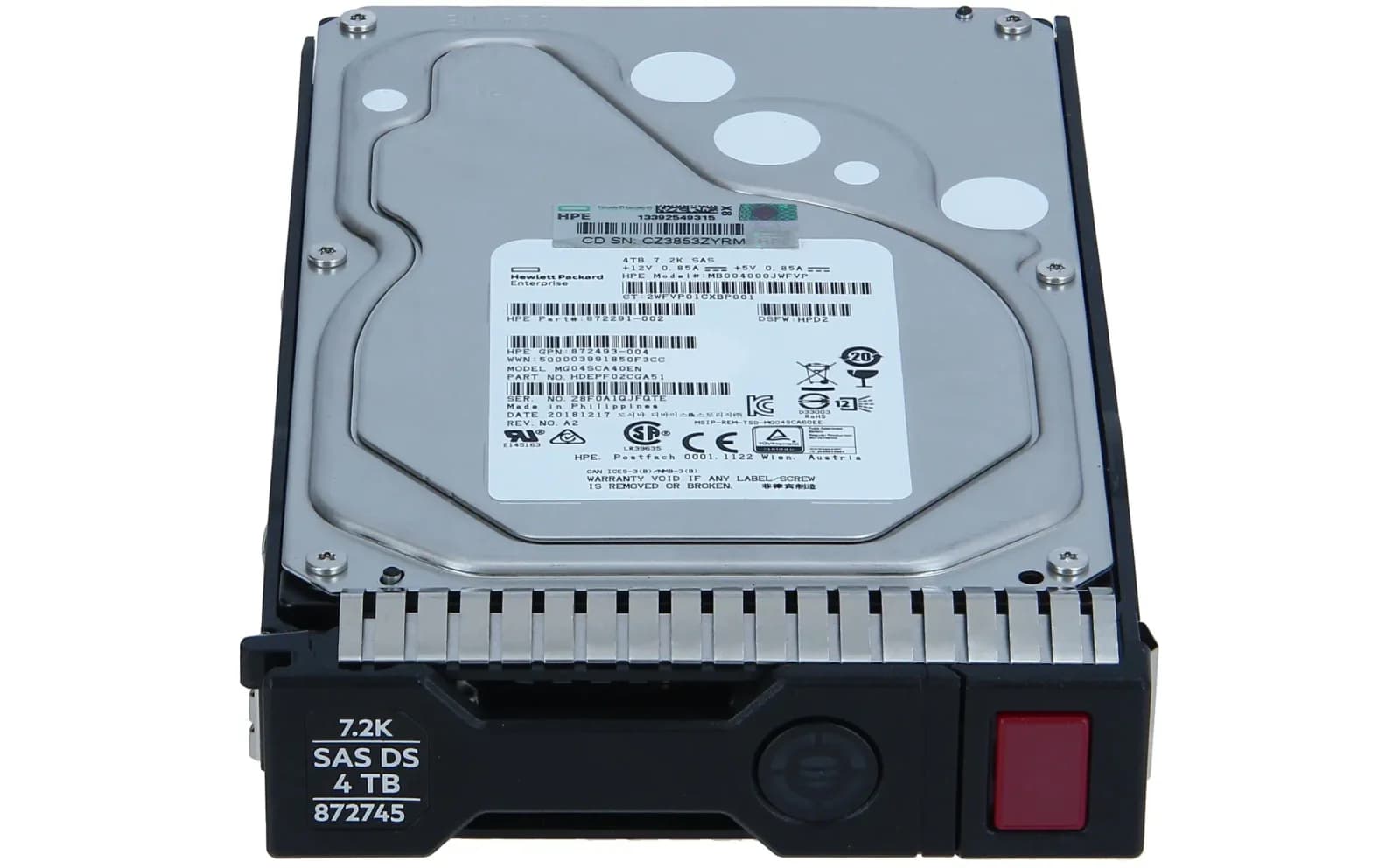 HPE Dual Port, sərt disk, 4 TB, Hot-Swap, 3.5" LFF (8.9 cm LFF) (872745-001)