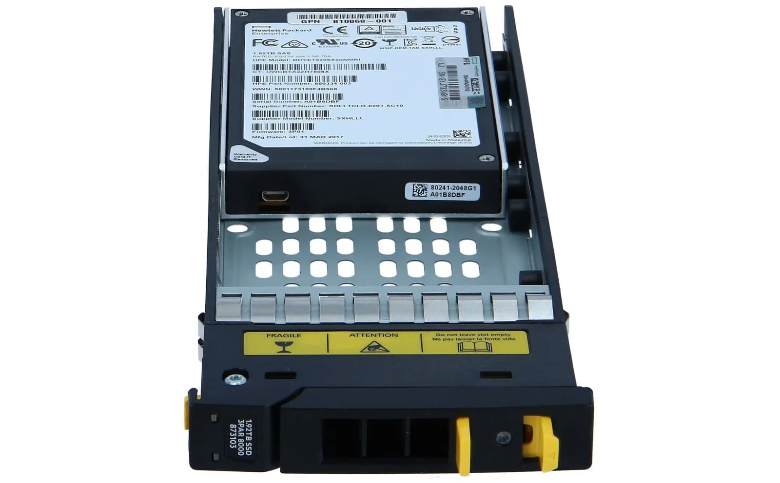 HPE SPS-DRV 1.92TBSSD SFF SS8000 SD Spare Part, Solid State Disk (873103-001)