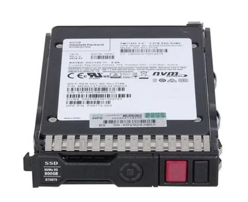 HPE Mixed Use, 800 GB SSD, Hot-Swap, 2.5" SFF (6.4 cm SFF) (875595-B21)