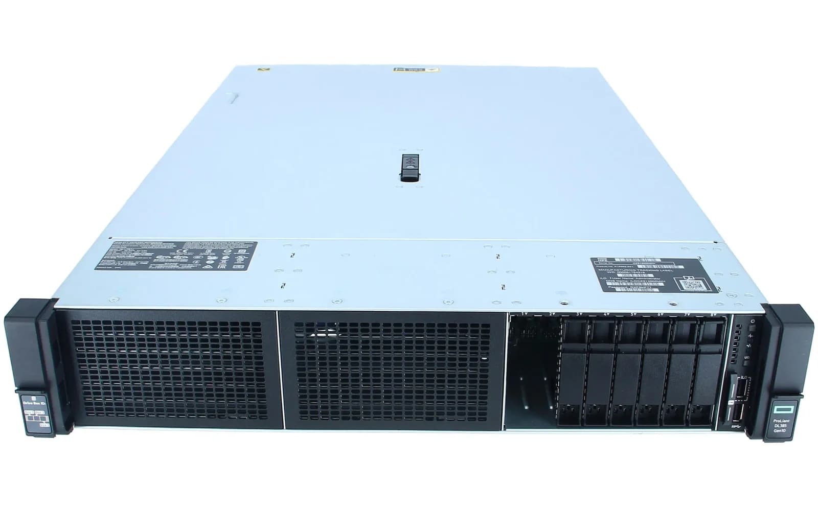HPE ProLiant DL385 Gen10, Сервер, Rack-Montage, 2U, zweiweg, keine CPU, RAM 0 GB, SATA, Hot-Swap 6.4 cm (2.5") (878612-B21)