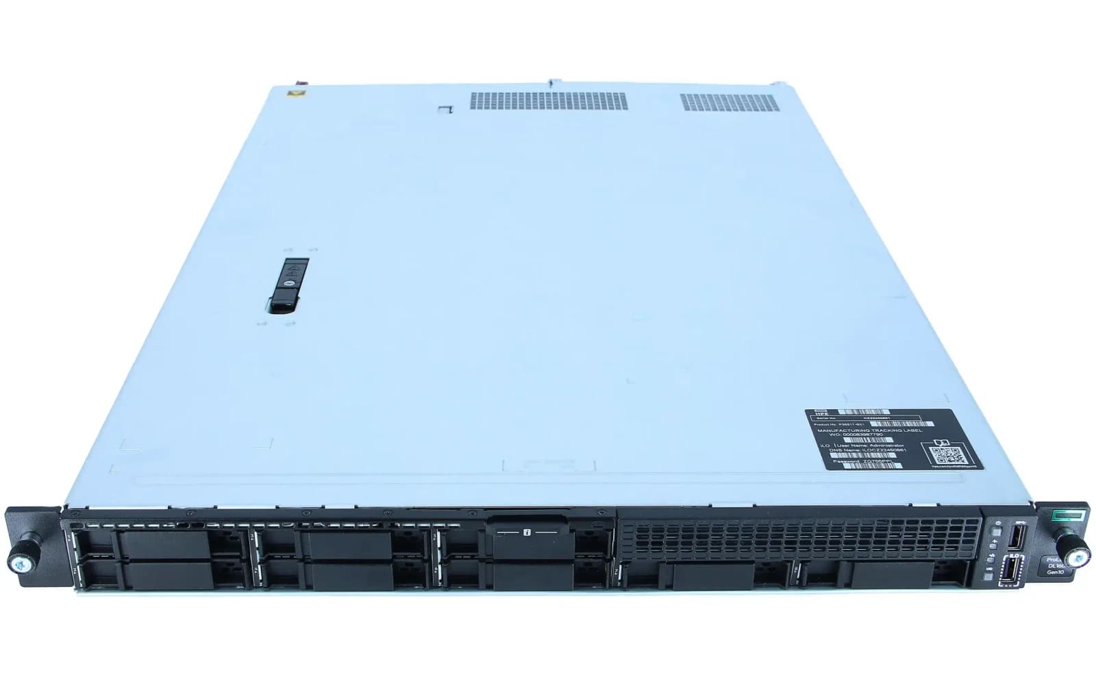 HPE ProLiant DL160 Gen10, Сервер, rack-mountable, 1U, 2-way, no CPU, RAM 0 GB, SATA, hot-swap 8 x 2.5" bay(s), no HDD, GigE, Монитор: none, (878973-B21)
