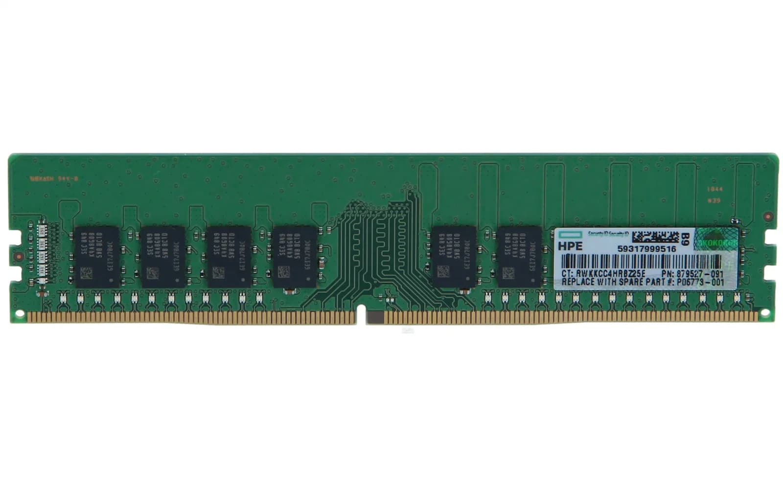 HPE 16GB (1*16GB) 2RX8 PC4-21300V-E DDR4-2666MHZ ECC UDIMM (879527-091)