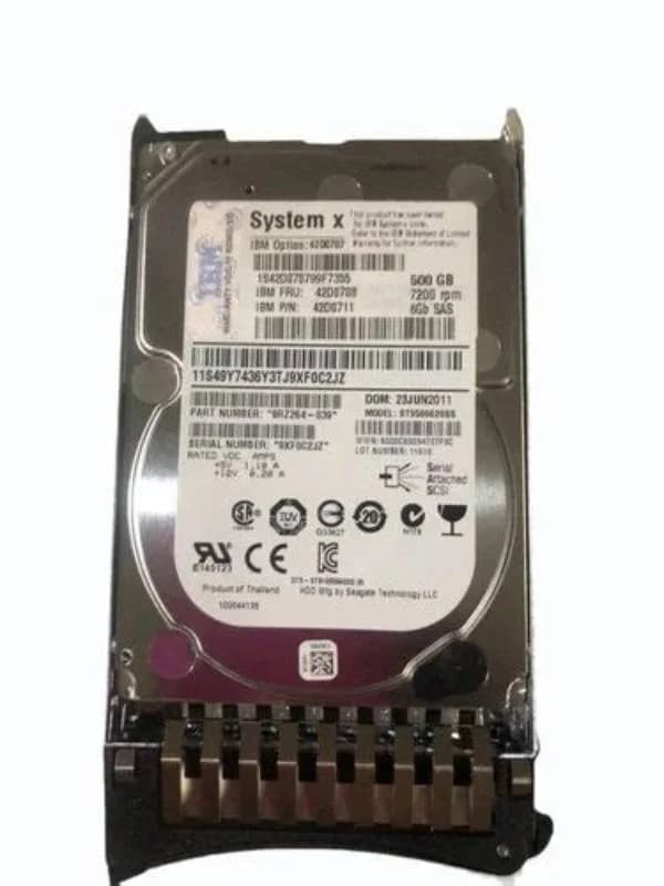 Lenovo Gen2, Жёсткий диск, 500 GB, Hot-Swap, 2.5" SFF (6.4 cm SFF) (90Y8955)