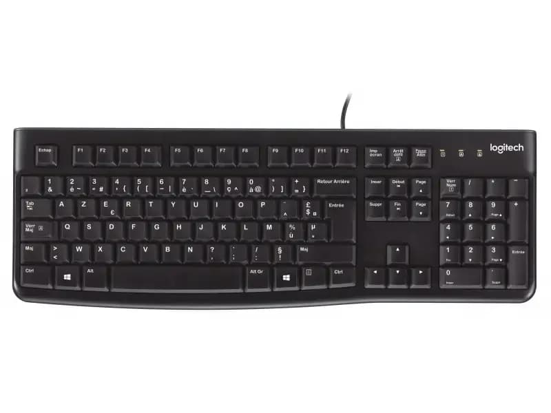 Logitech K120, Keyboard, USB, French, AZERTY (920-002515)