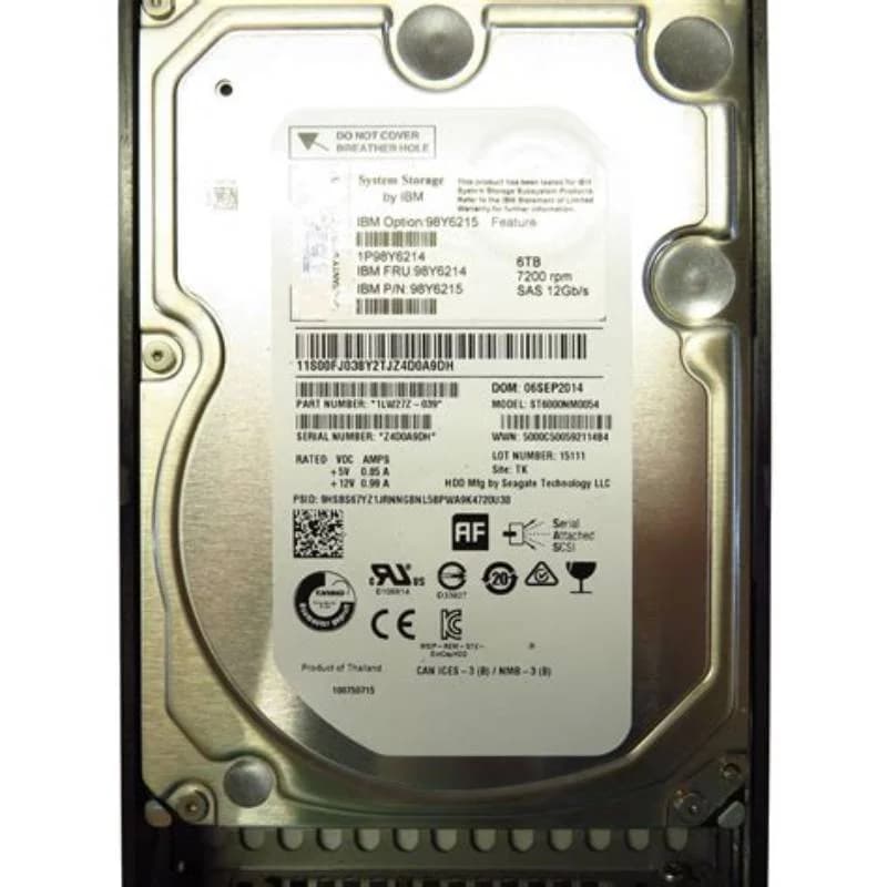 IBM 6TB 7.2k SAS 3.5" HDD for XIV GEN3 (98Y6215)
