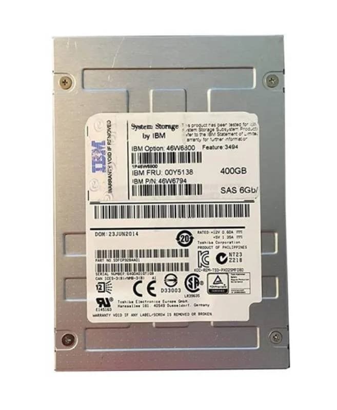 IBM 400Gb 2.5 SAS SSD, Solid State Disk, Serial Attached SCSI (SAS) (ACMB)