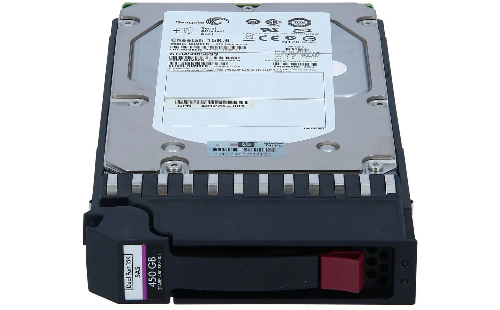 HP MSA2 450GB 15K 3G 3.5 DP SAS HDD (AJ737A)