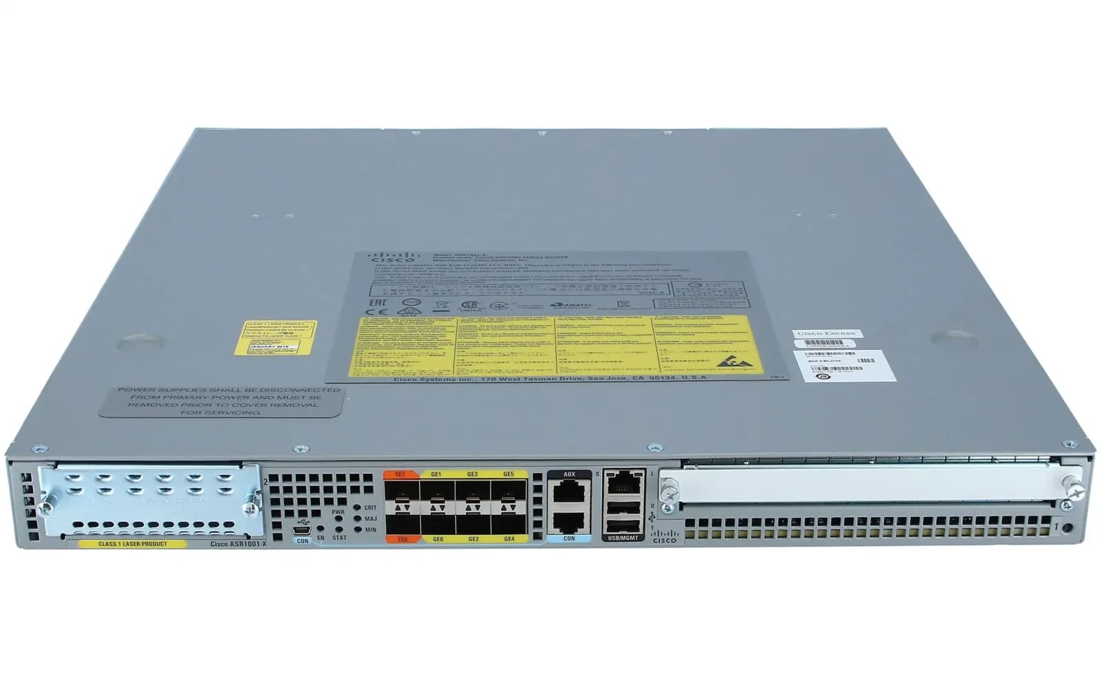 Cisco ASR1001-X, 20G Base Bundle, K9, AES, Built-in 6x1G, 2x10G (ASR1001X-20G-K9)