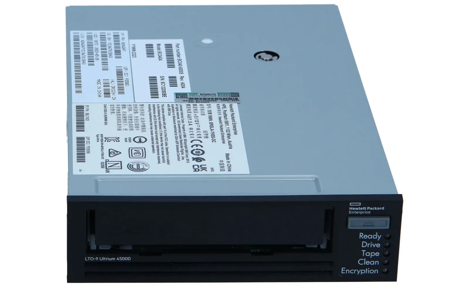 HP StoreEver 45000, lent sürücüsü, LTO Ultrium (12 TB / 30 TB), Ultrium 9, SAS-2, внутренний, 5.25" (13.3 cm), şifrələmə (BC040A)