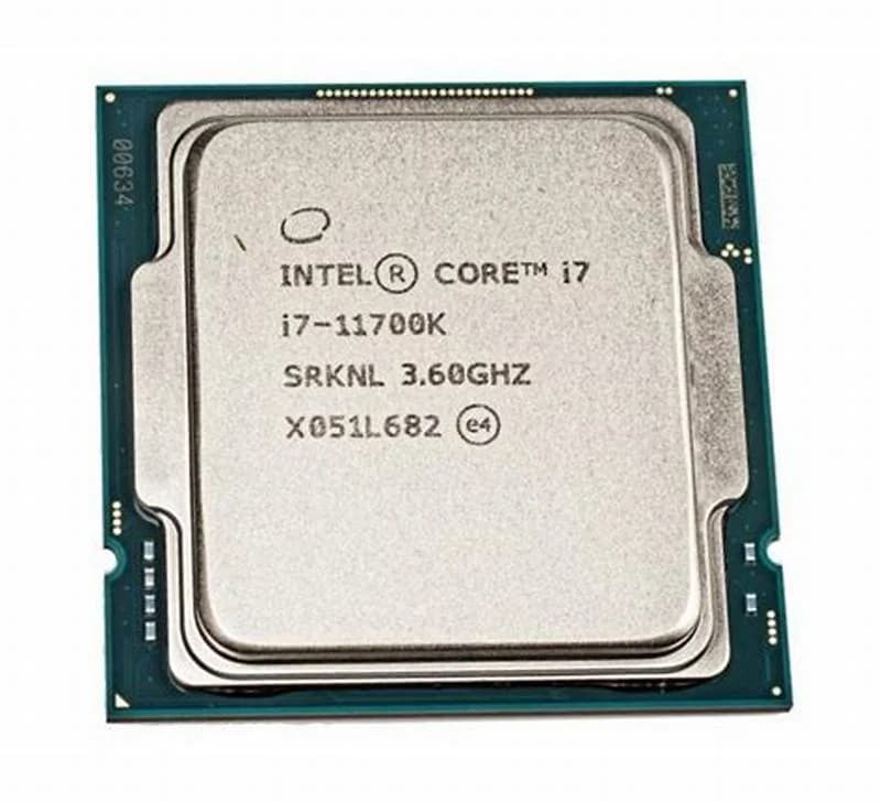 Intel Core i7 11700K, 3.6 GHz, 8 ядер, 16 Threads, 16 MB Cache-yaddaş, LGA1200 Socket, Box (soyuducusuz) (BX8070811700K)