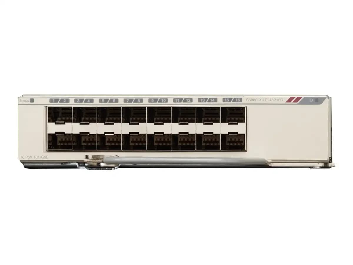Cisco Catalyst 6880-X Multi Rate Port Card (Standard Tables), Expansion module, 10 Gigabit SFP+ x 16 (C6880-X-LE-16P10G)