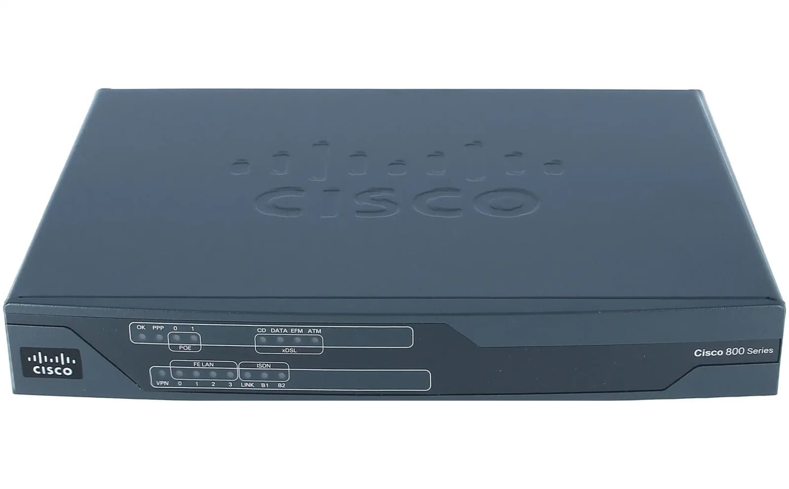 Cisco 888 G.SHDSL Router with CUBE, Router, WLAN 100 Mbps, 4-Port (C888-K9)