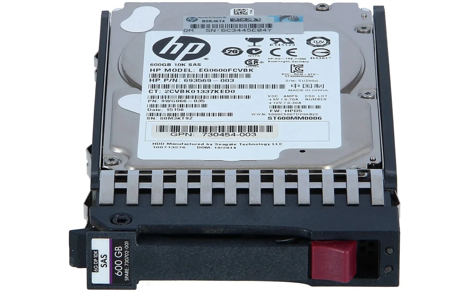 HP MSA 600GB 6G SAS 10K 2.5in DP ENT HDD (C8S58A)