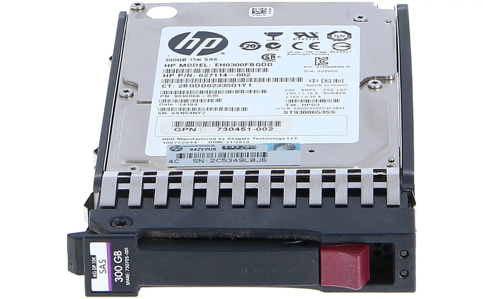 HP MSA 300GB 6G SAS 15K 2.5in DP ENT HDD (C8S61A)