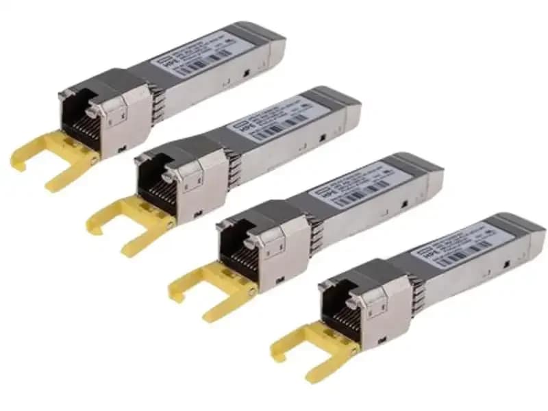 HPE SFP+ transceiver module, GigE, iSCSI, 1000Base-T, RJ-45, (pack of 4) (C8S75B)